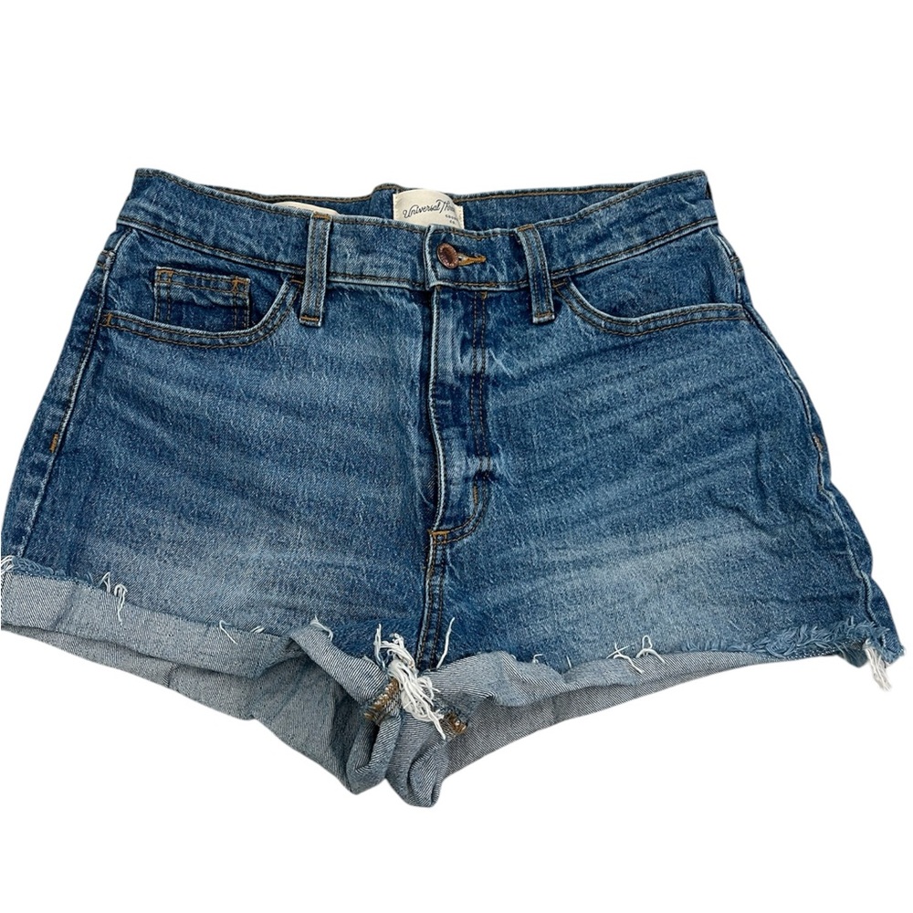 Universal Thread Blue Jean Shorts High-Waisted Frayed Hem